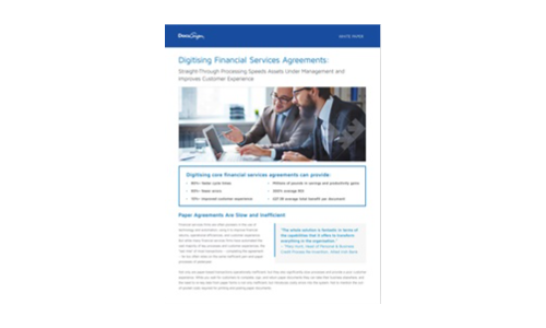 Numérisation des accords de services financiers