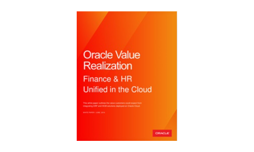 Oracle Value Realization: Finance et HR Unified dans le cloud