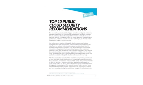 Top 10 des recommandations de sécurité du cloud public